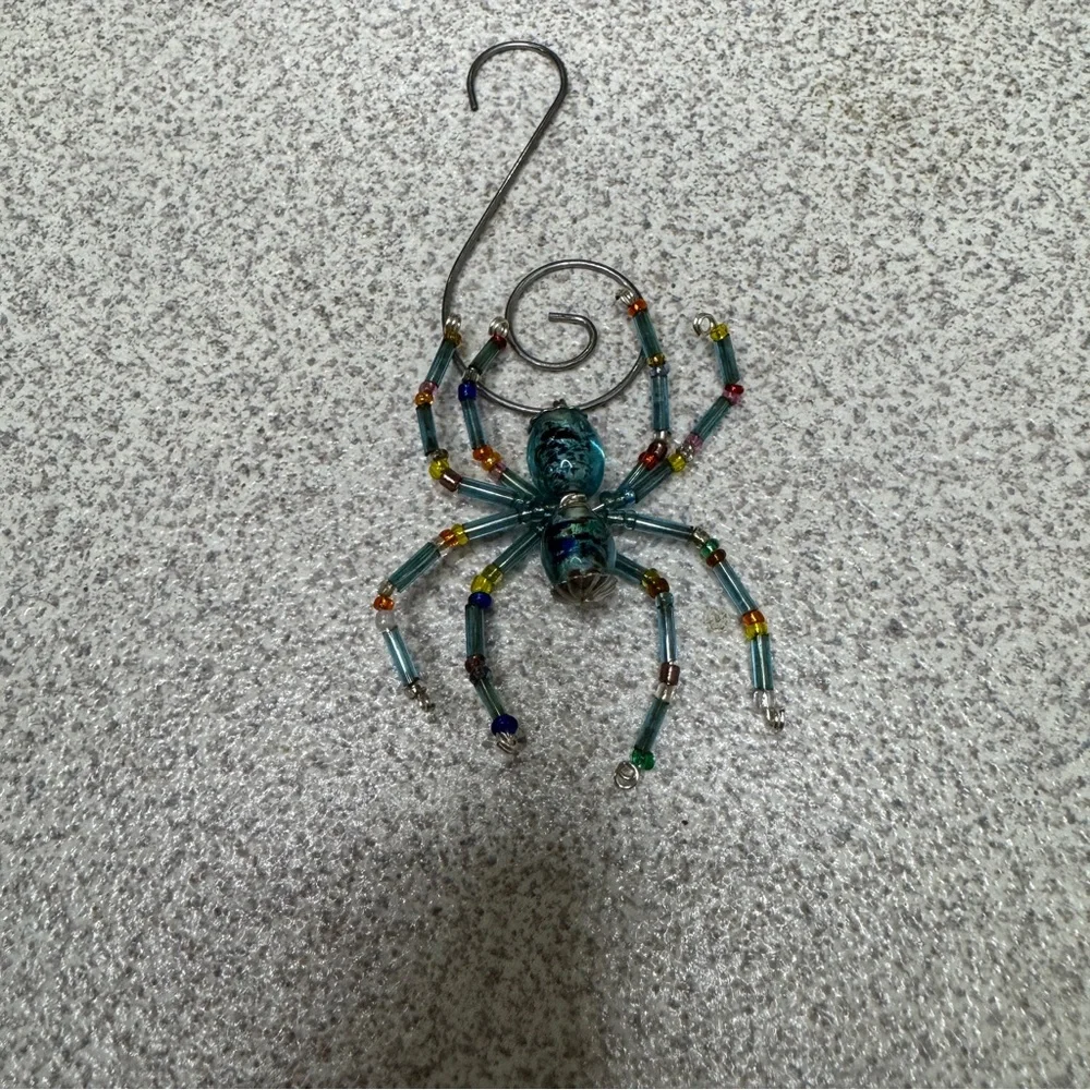 Christmas‎ beaded spider ornament